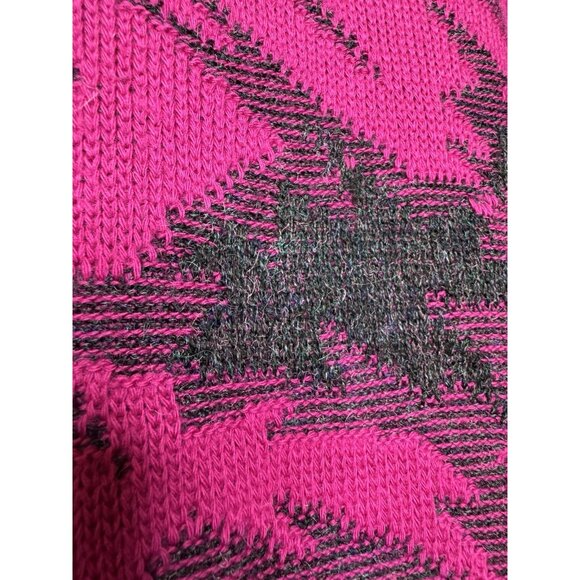 Lido Sports Womens Wool Blend Pink Black Sweater Pullover Medium USA EUC - Picture 6 of 11